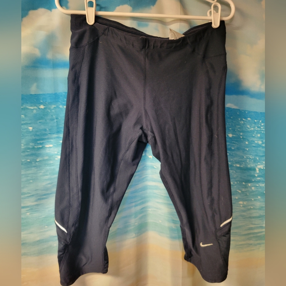 Nike Dri-fit crop Length Navy Blue Leggings Size XL